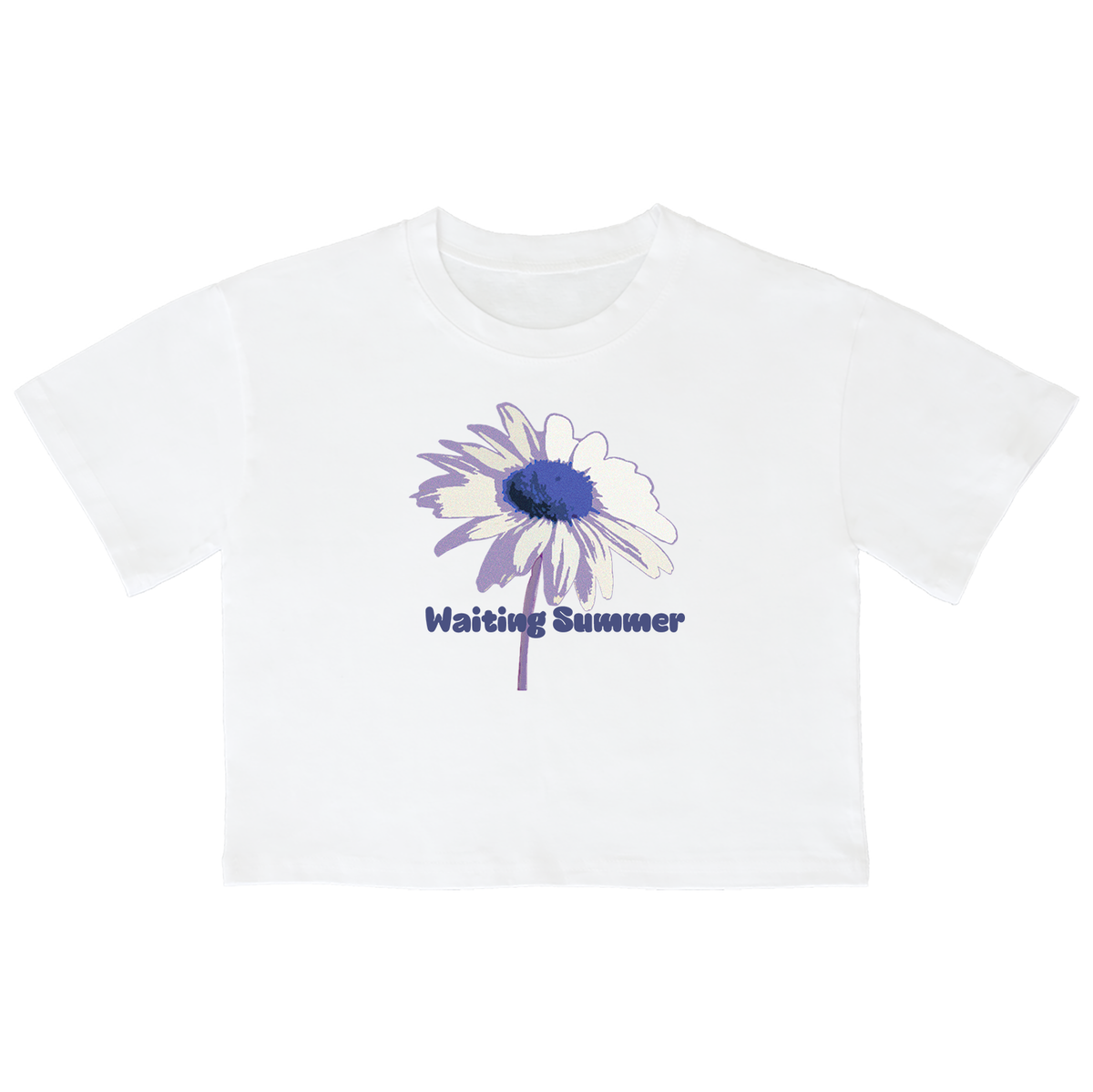 어썸어스(AWESOMEUS) (23SS)WAITING SUMMER 크롭 반팔 티셔츠 화이트