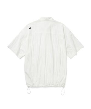Crinkle string half shirts [white]