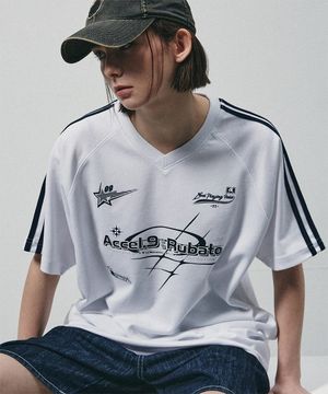 루바토 브이넥 반팔 티셔츠 화이트