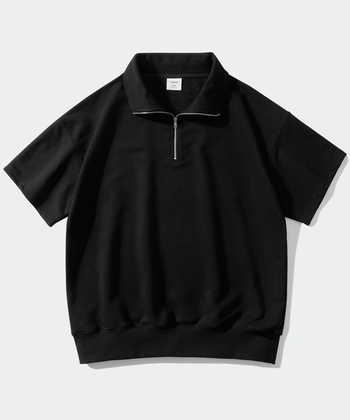 퍼스텝(PERSTEP) 마일 하프넥 반팔 블랙 BJST4559