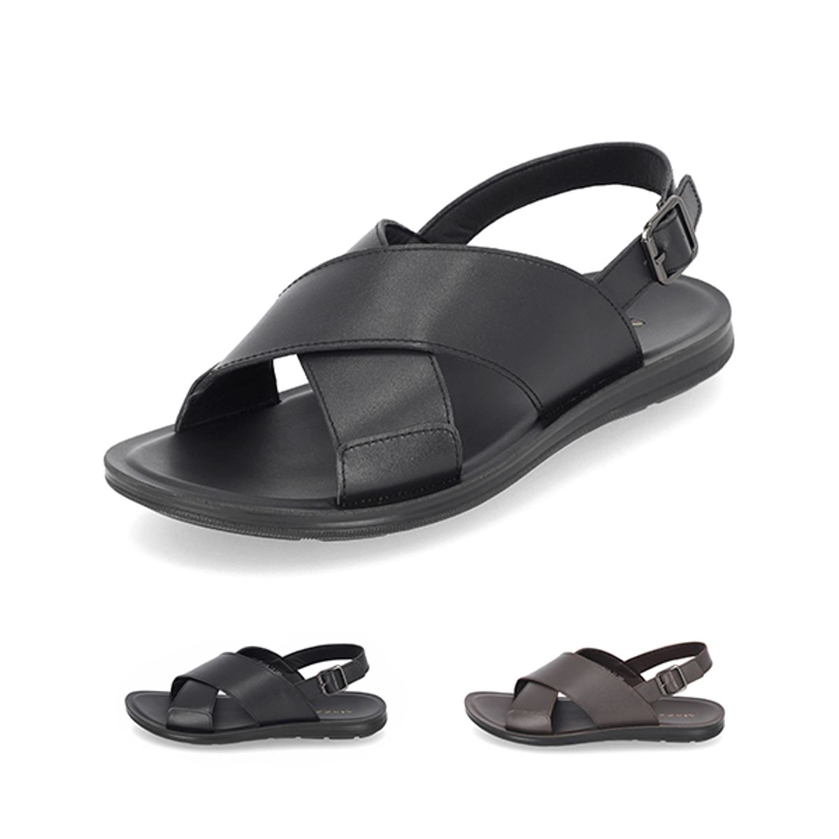 엘칸토(ELCANTO) 마쯔 남성 X스트랩 샌들 2cm LCMW04M326