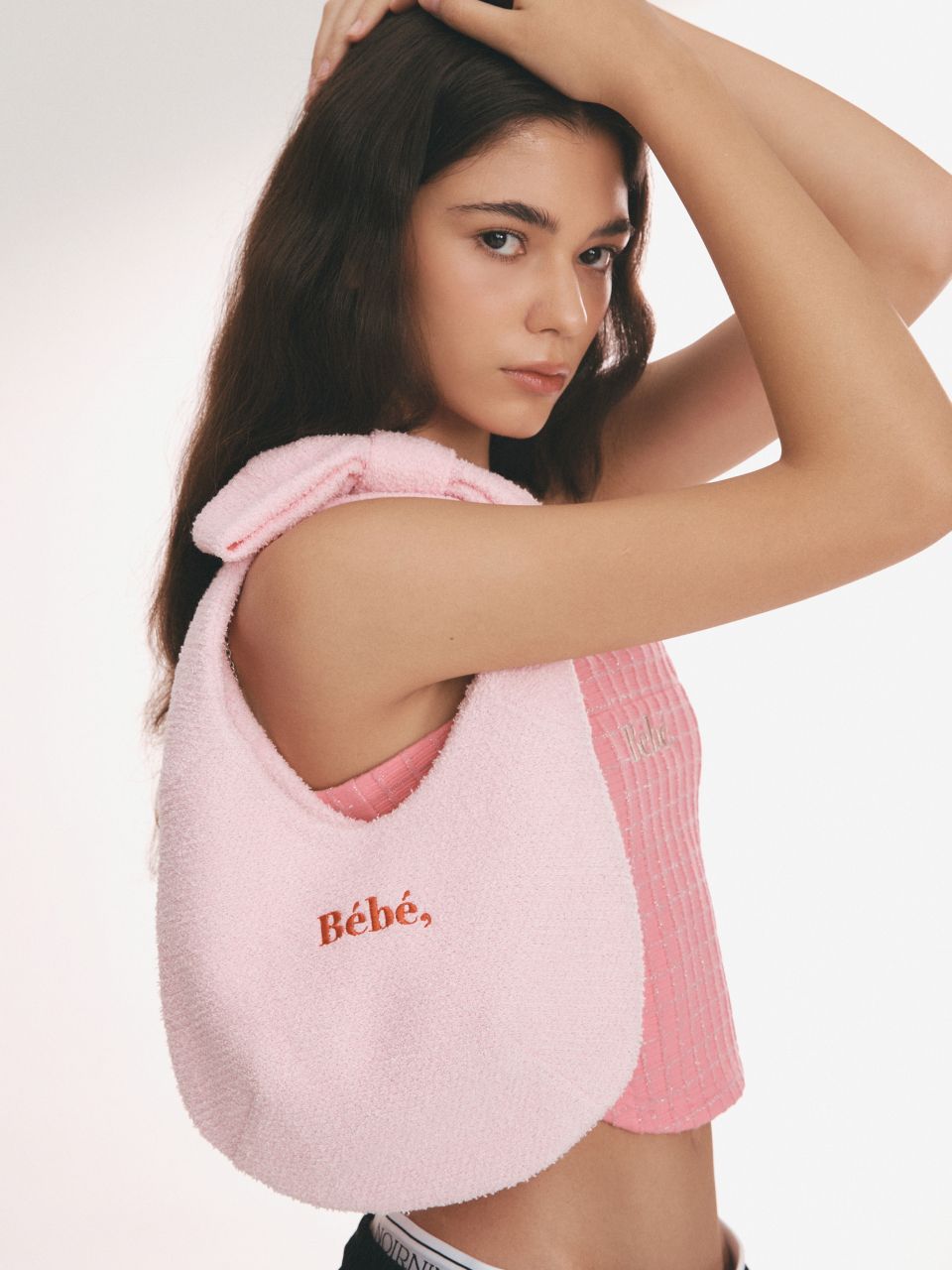 MUSINSA | NOIRNINE Bébé Terry Mini Ribbon Bag [PINK]