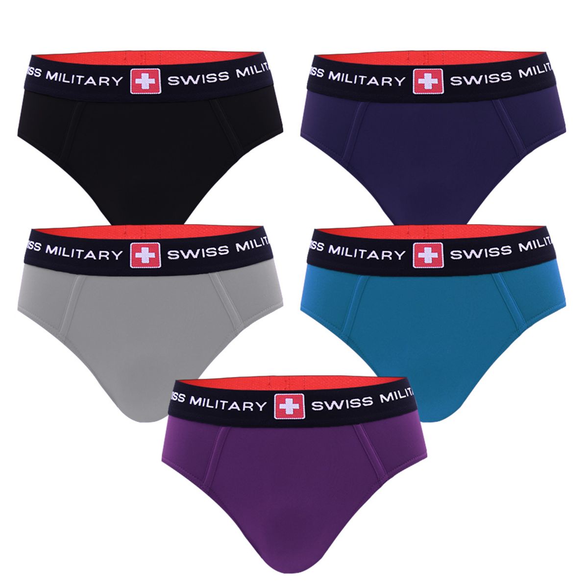 스위스밀리터리 언더웨어(SWISS MILITARY UNDERWEAR) 삼각팬티 5장 7장세트 7 COLOR 남자팬티