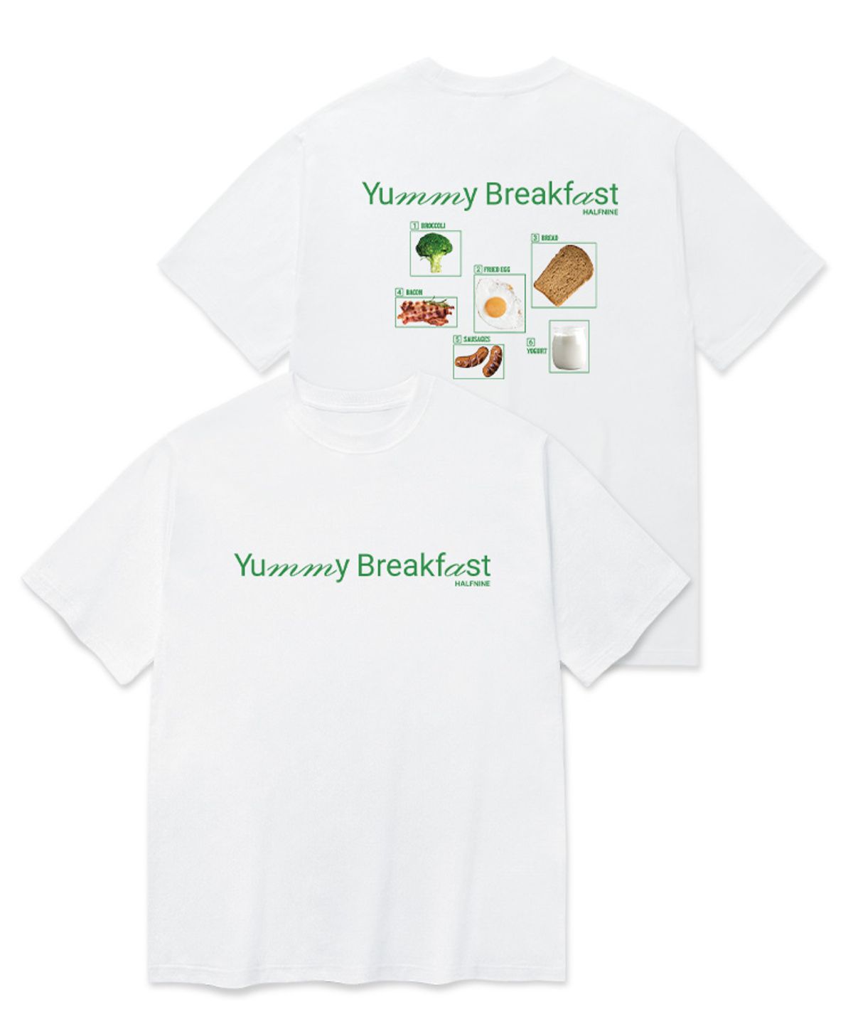 하프나인(HALFNINE) 아침식사 반팔티셔츠 F04BRD_HBX10984