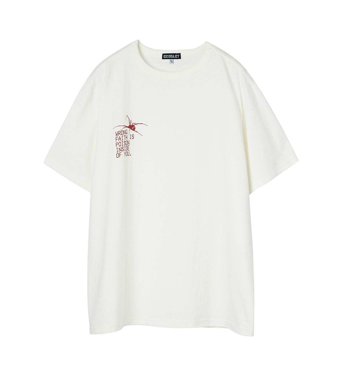 에디블렛(EDIBLET) PIOSON GRAPHIC 레귤러 핏 티셔츠 O/WHITE