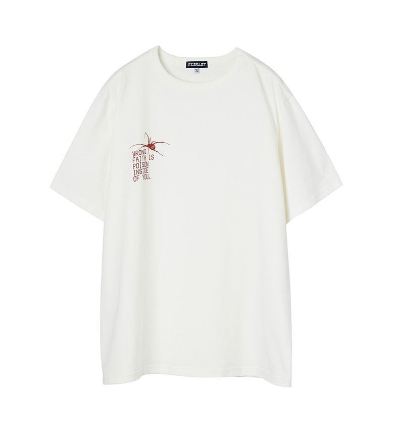 PIOSON GRAPHIC 레귤러 핏 티셔츠 O/WHITE
