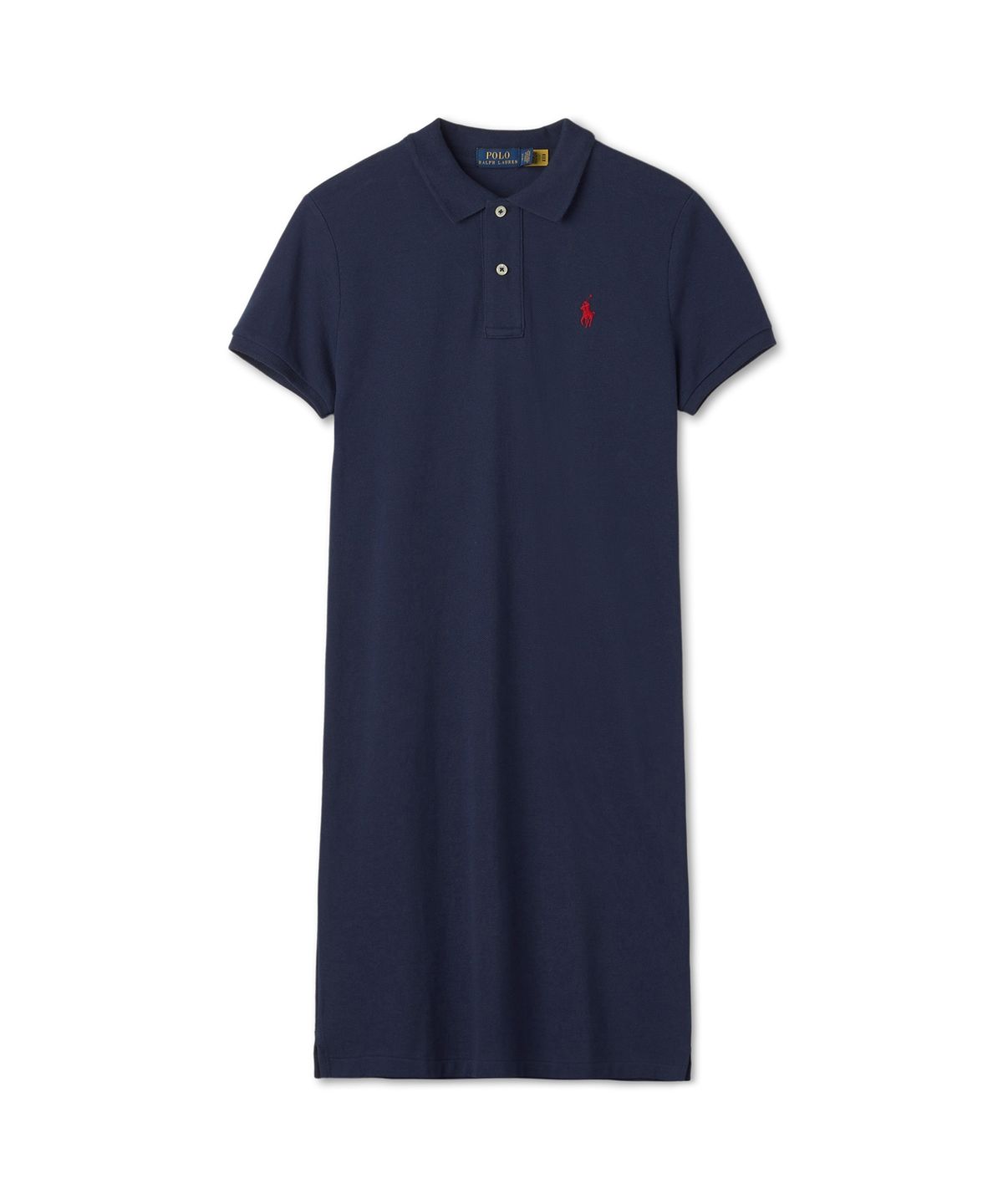 폴로 랄프 로렌(POLO RALPH LAUREN) W 코튼 메시 폴로 드레스 - 네이비