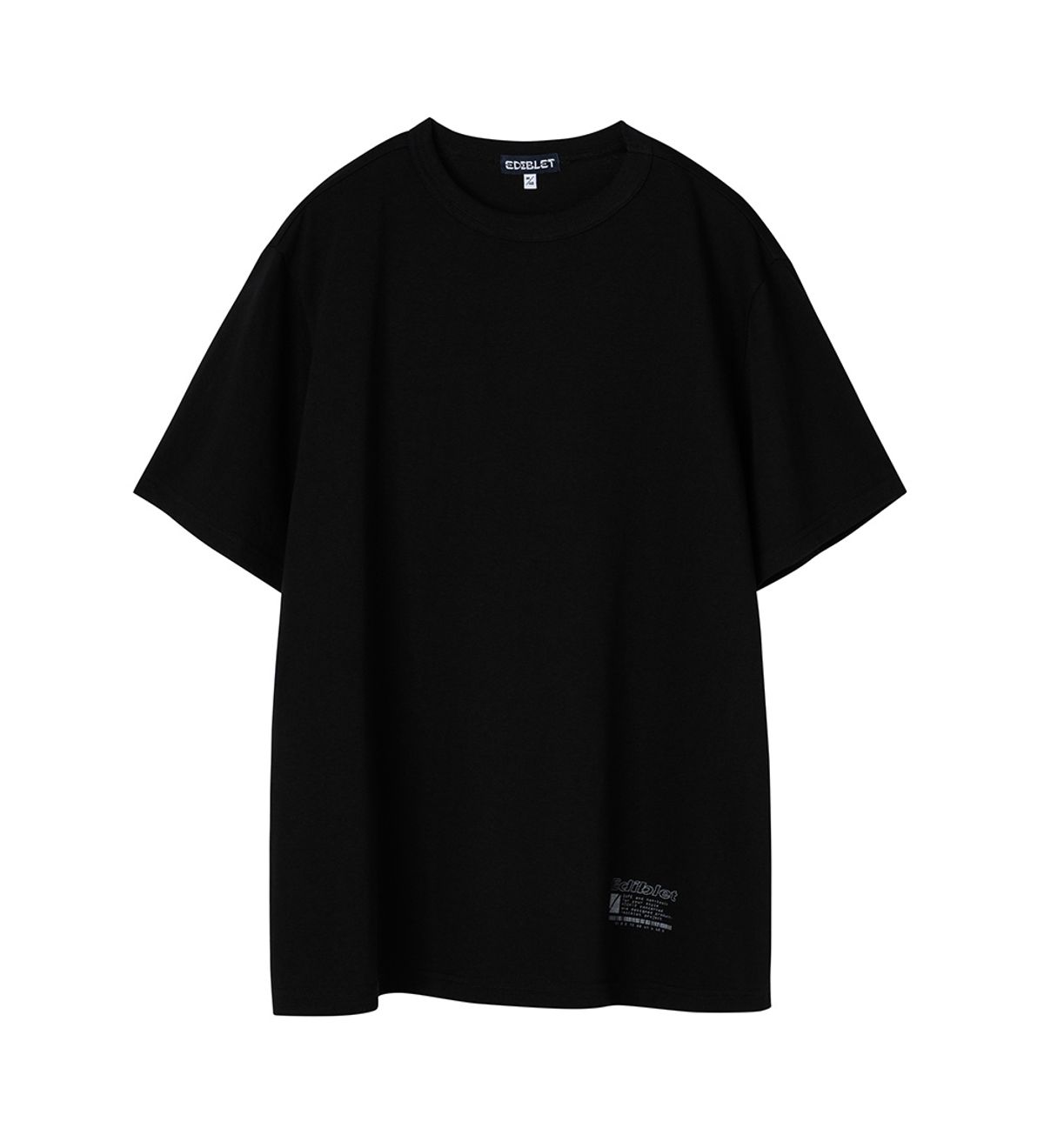 에디블렛(EDIBLET) BASIC ELEMENTS 레귤러 핏 티셔츠 BLACK