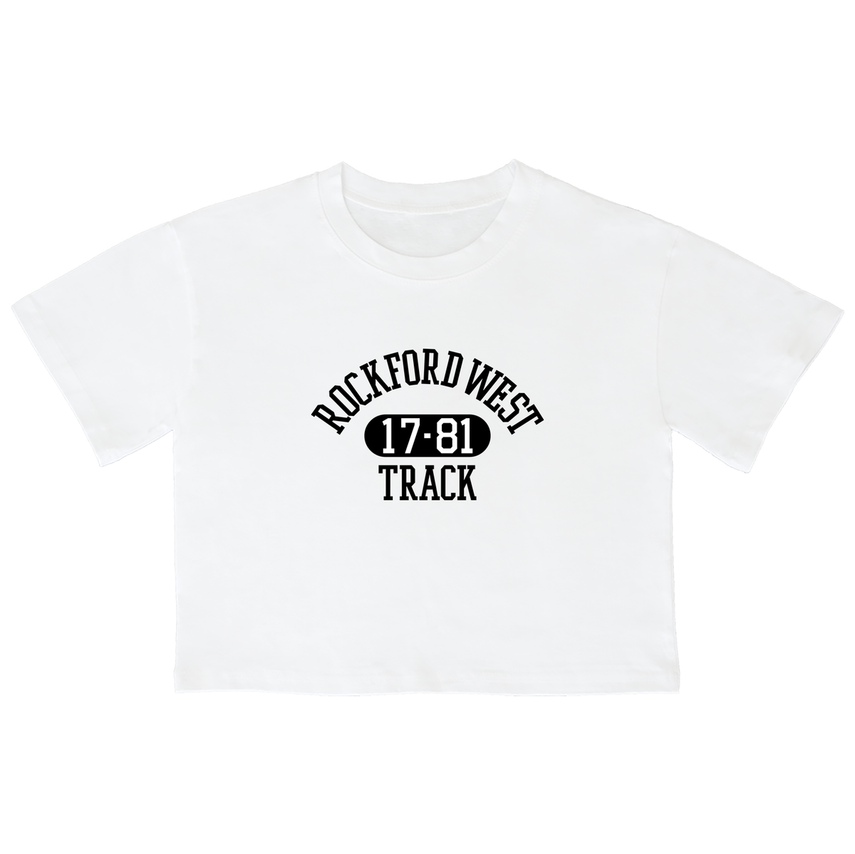 어썸어스(AWESOMEUS) (23SS)ROCKFORD WEST BLACK 크롭 반팔 티셔츠 화이트