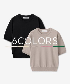 쿨 썸머 라운드 니트 탑 ( 6 colors )