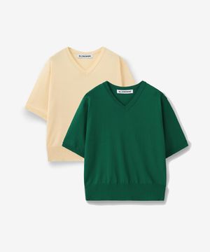 쿨 썸머 브이넥 니트 탑 ( 6 colors )