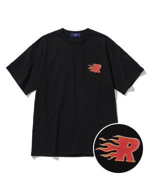 R 플레임 크랙바인더 반팔 (블랙)