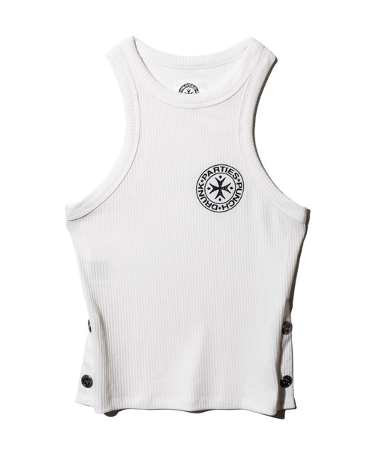펀치드렁크파티즈(PUNCH DRUNK PARTIES) Mothers Worry Tank Top WHITE (W)