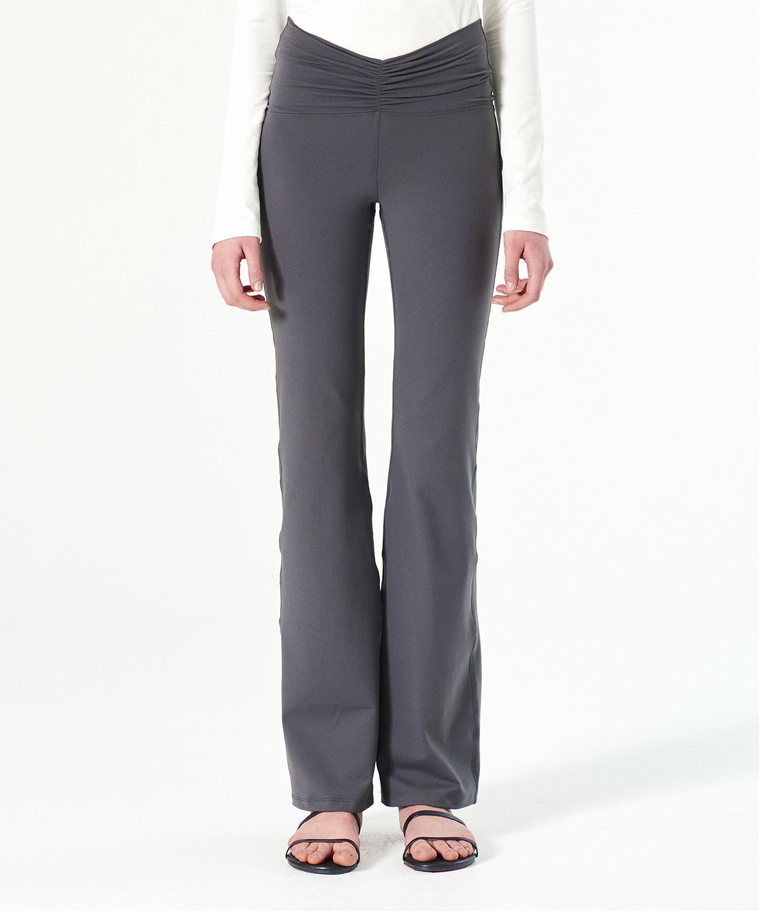 ★ DIAGONAL★ STRETCHY SHIRRING FLARE PANTS grey DA231PT09G MUSINSA | DIAGONAL STRETCHY SHIRRING FLARE PANTS (grey)