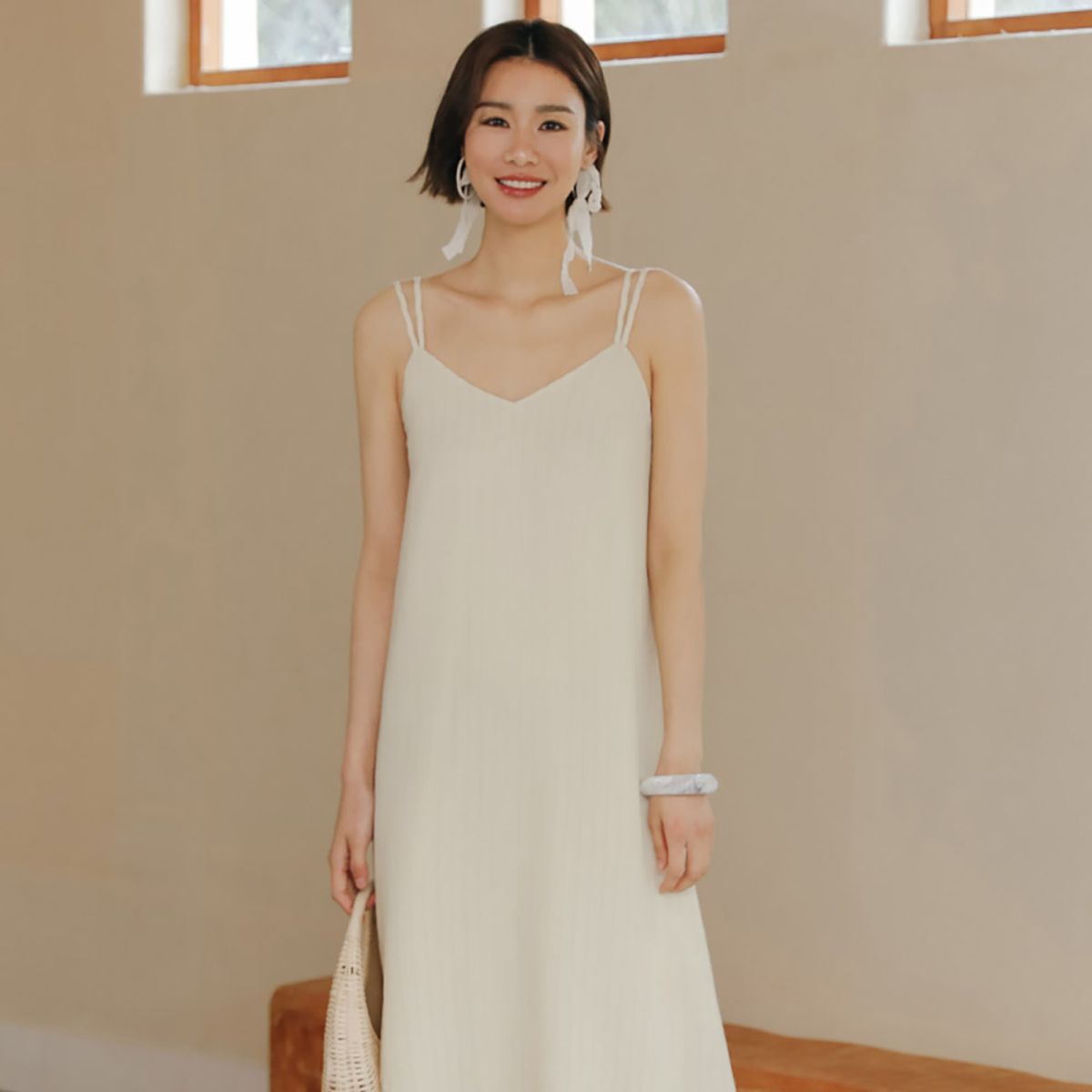 랭썬(LANGSON) LS_Fairy tassel sleeveless dress