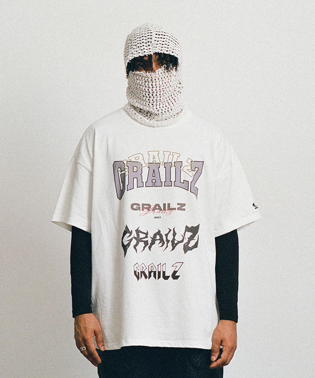 그레일즈(GRAILZ) MULTI LOGO T-SHIRTS [WHITE]