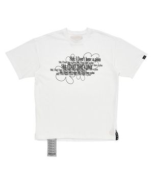 플라워 오버사이즈 반팔티_화이트