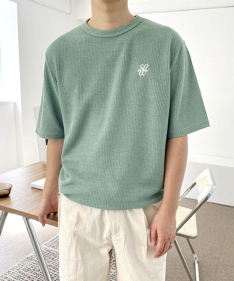 니티드 라운지 크루넥 (글래스 그린)