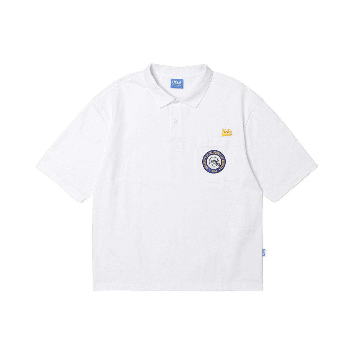 유씨엘에이(UCLA) 와펜 포인트 카라 티셔츠[WHITE](UZ4ST09_31)