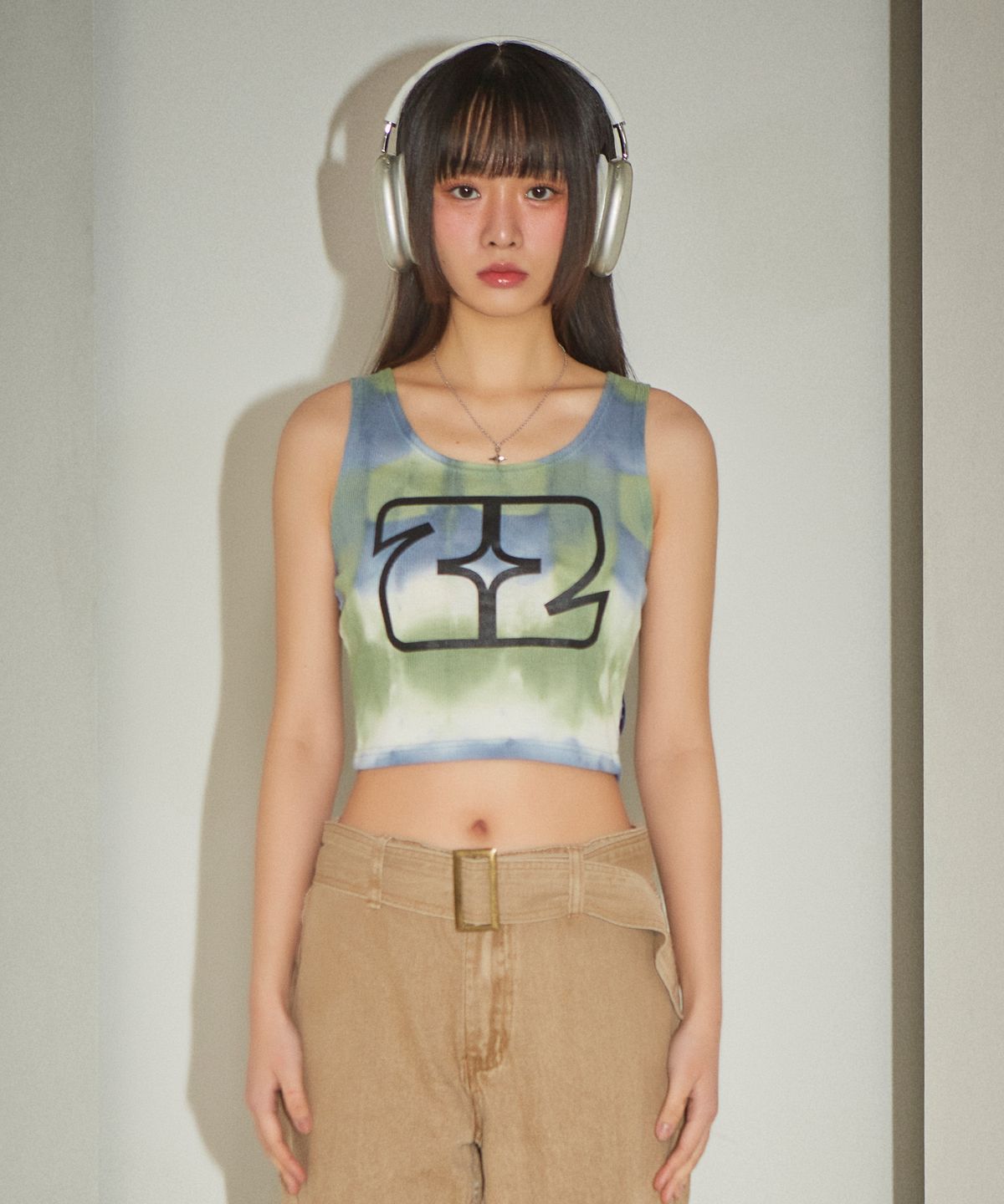파베르핑거(FABER FINGER) Color Gradation Sleeveless T-shirt (Green)