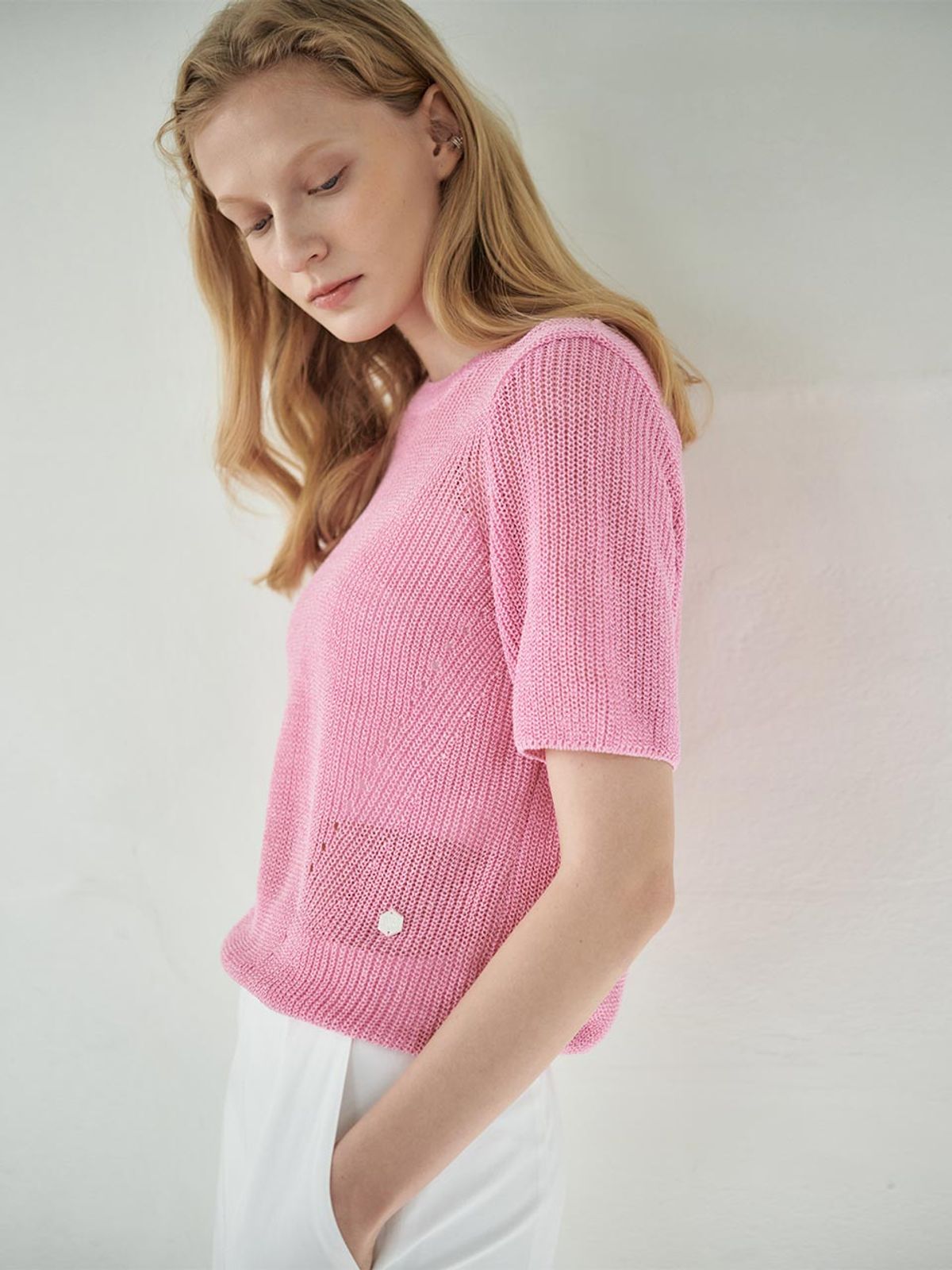 루에브르(LOEUVRE) Half-Sleeve Melange pullover SK3MP253_2color