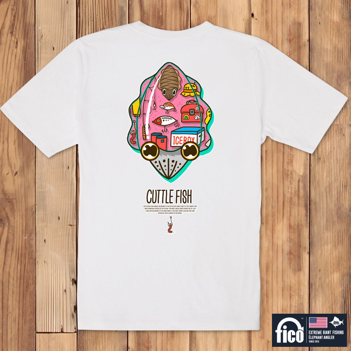 돌돌(DOLDOL) FICO_tshirts-110 익스트림 낚시 브랜드 피코 시즌2 캐릭터 그래픽 디자인 티셔츠