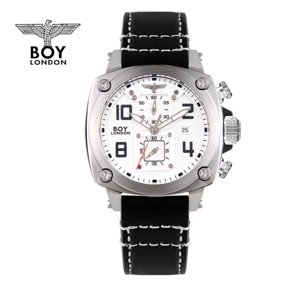 보이런던와치(BOYLONDON WATCH) 크로노 남자 가죽시계 BLD619-BLACK