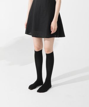 [3PACK] 1507 베이직 트라우져 뱀부 니삭스 - 아이보리/블랙