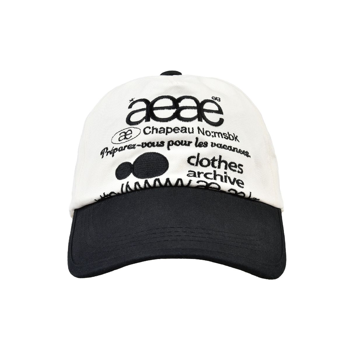 에이이에이이(AEAE) WEB LOGO TWO TONE BALL CAP - [WHITE/BLACK]