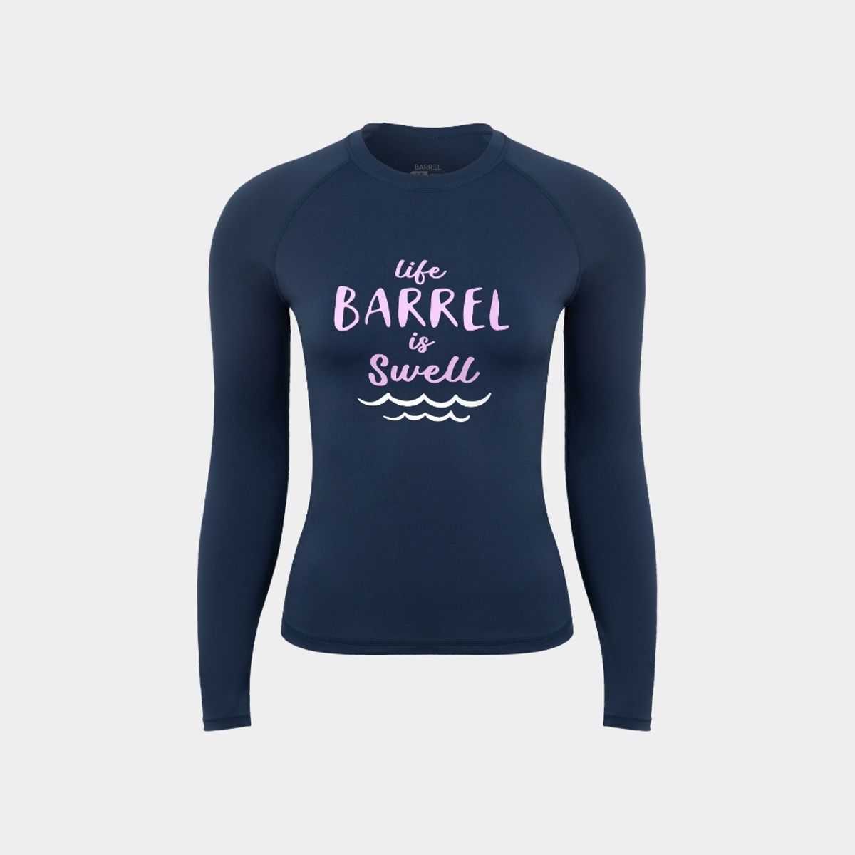배럴(BARREL) 우먼 바이브 스웰 래쉬가드 미드나잇블루 (B3SWWRG004MBL)