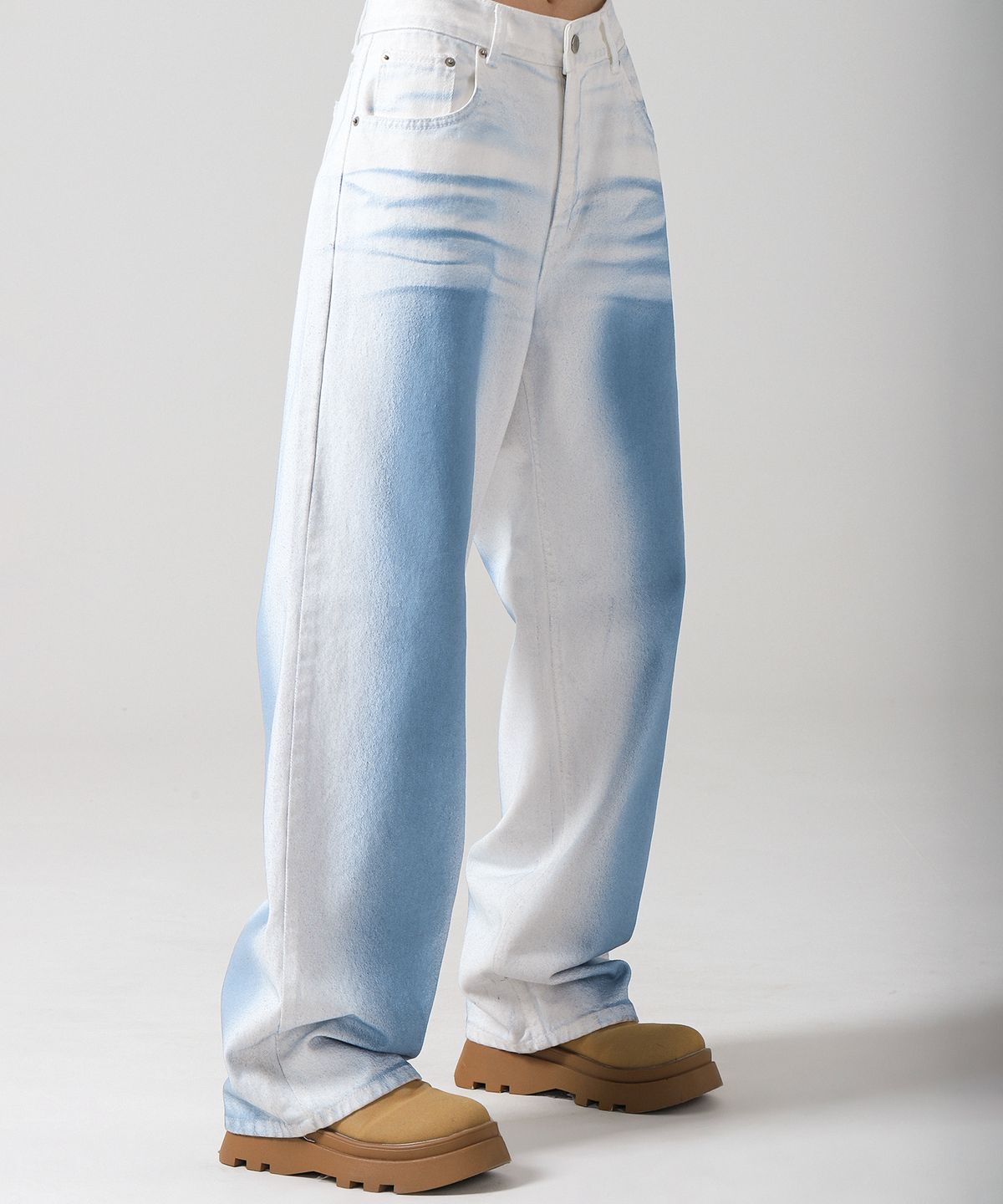 어반드레스(AVANDRESS) Milky White Wide denim Pants
