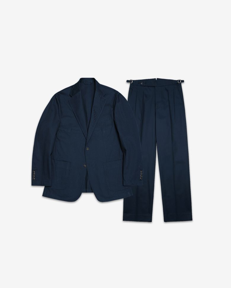 Reve Cotton Washed Set-up (Navy)