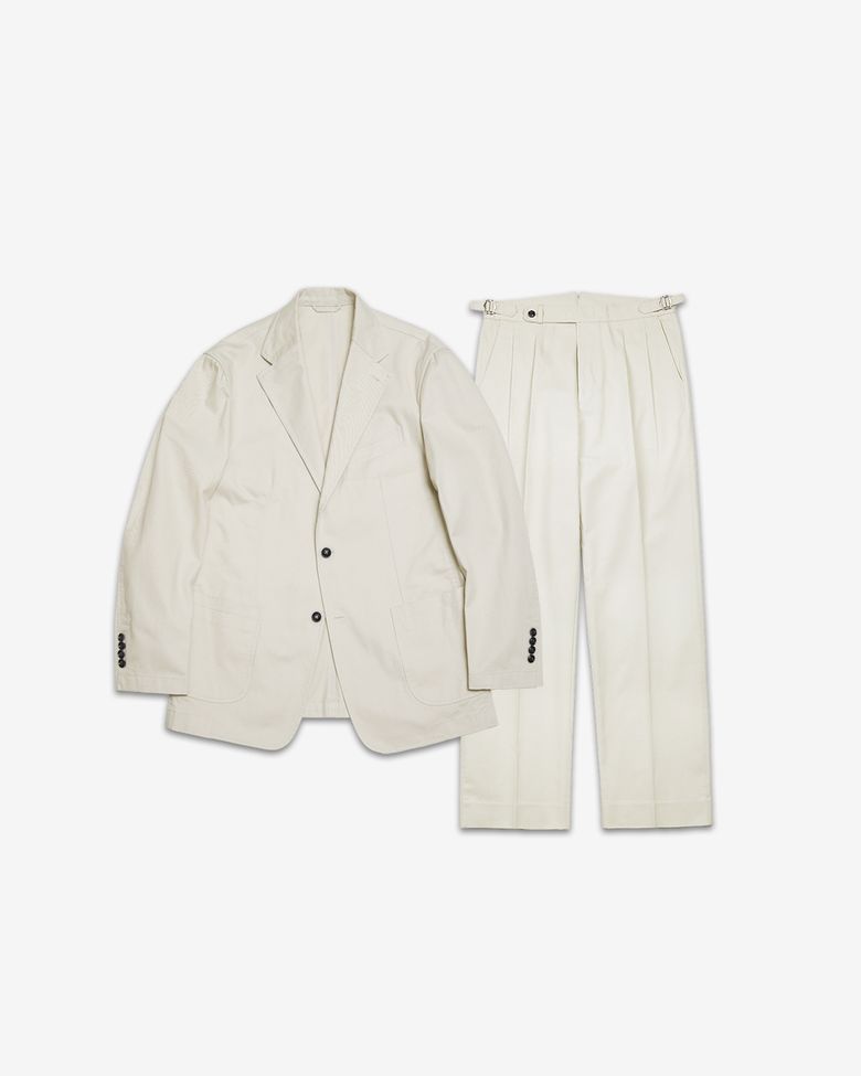 Reve Cotton Washed Set-up (Ivory)