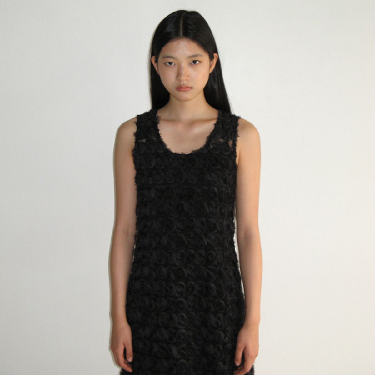 시눈(SINOON) FLOWER LACE DRESS (BLACK)