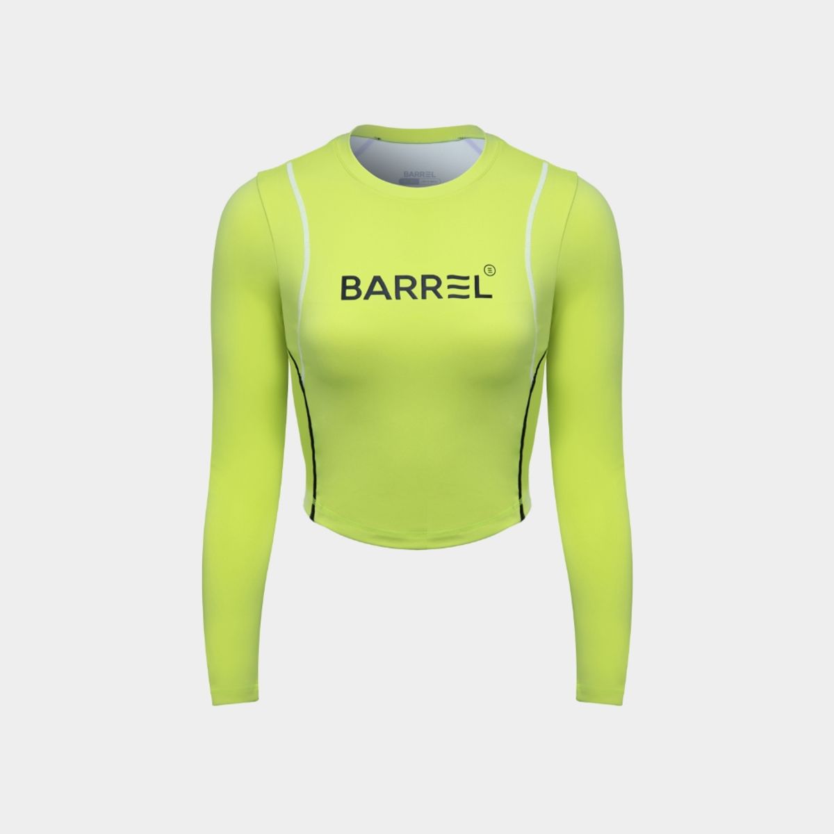 배럴(BARREL) 우먼 바이브 크롭 래쉬가드 애플그린 (B3SWWCR003AGN)
