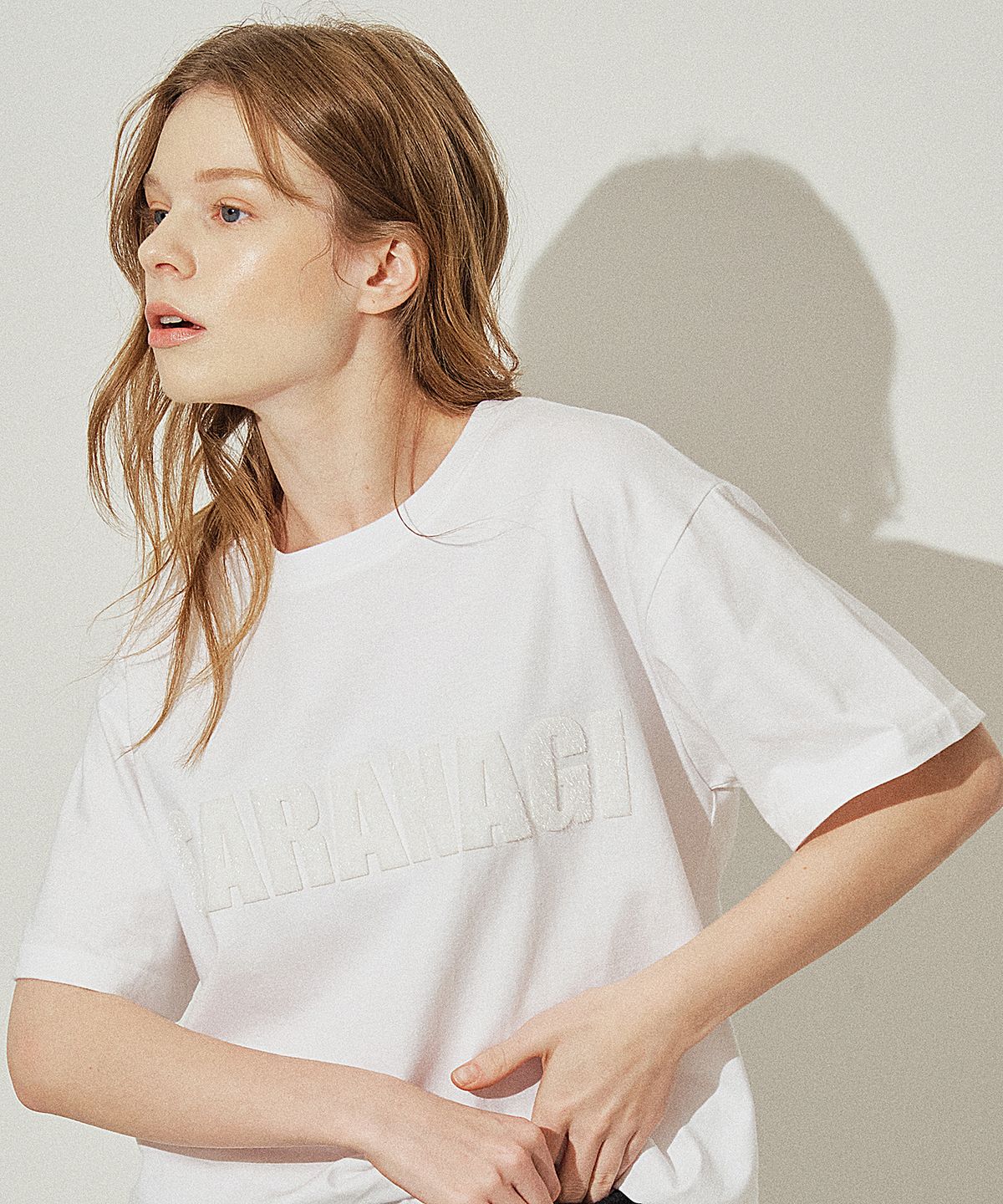 사라나기(SARANAGI) SE06-PATCH TSHIRT WHITE-WHITE