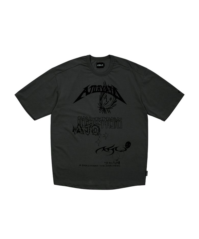 [PBA] AJO Collage T-Shirt [CHARCOAL]