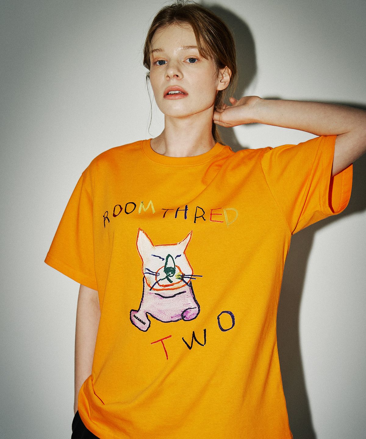 사라나기(SARANAGI) SE09-ROOM THRED TWO TSHIRT ORANGE