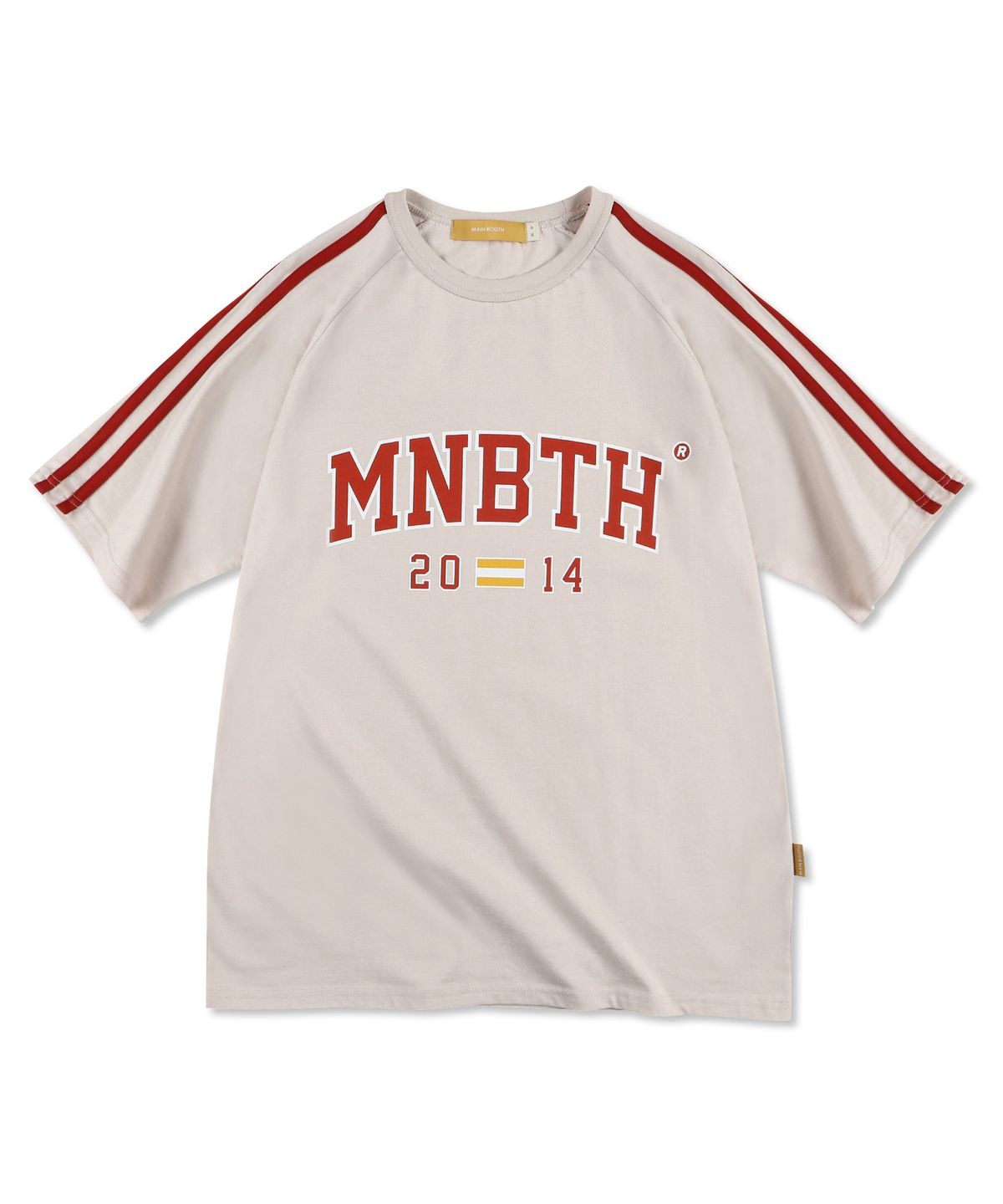 메인부스(MAINBOOTH) MNBTH Tape Raglan T-shirt(LIGHT BEIGE)