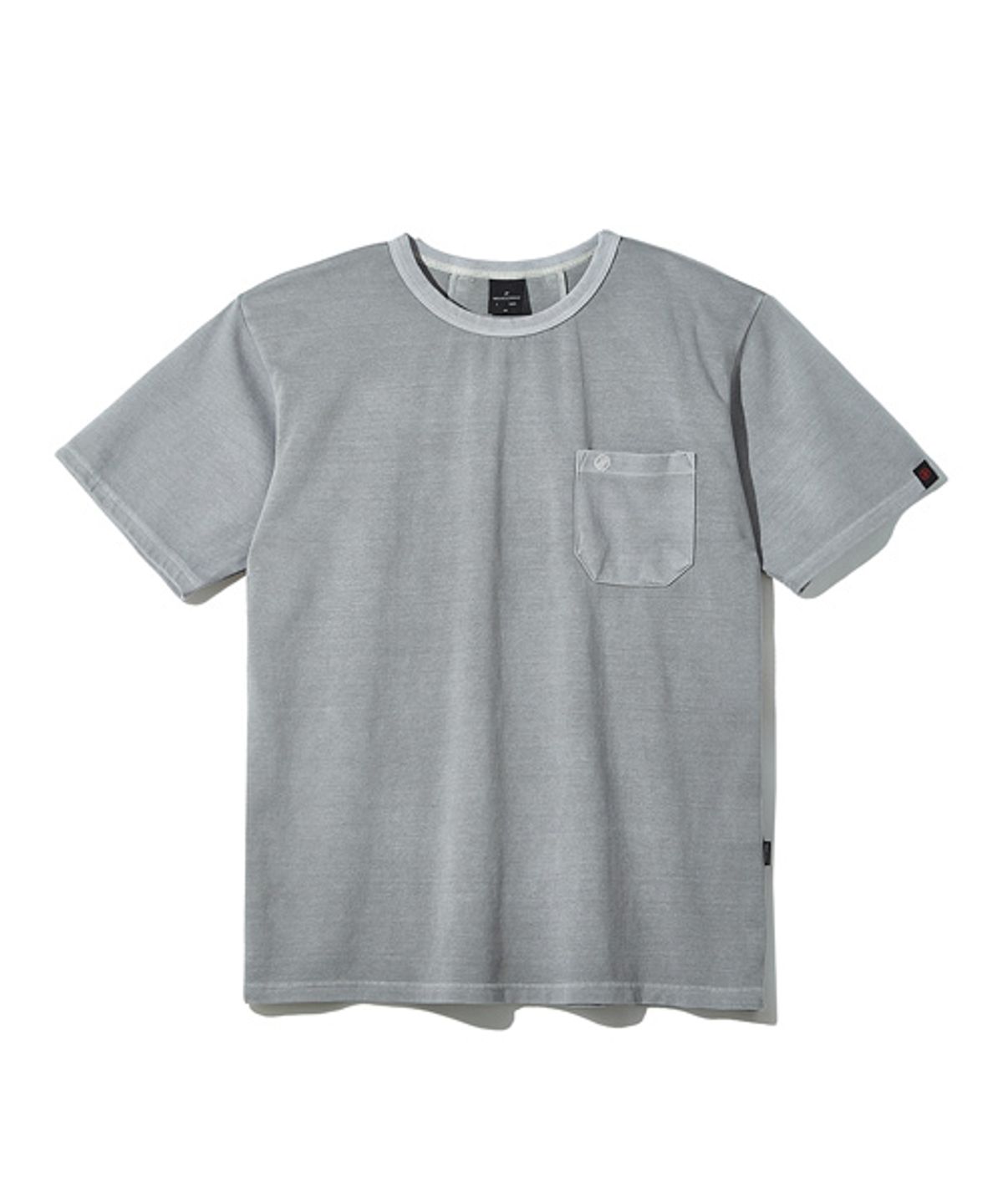 왕관(WANGGWAN) 피그먼트 포켓 BCT 오버핏 반팔 티셔츠 (Grey)