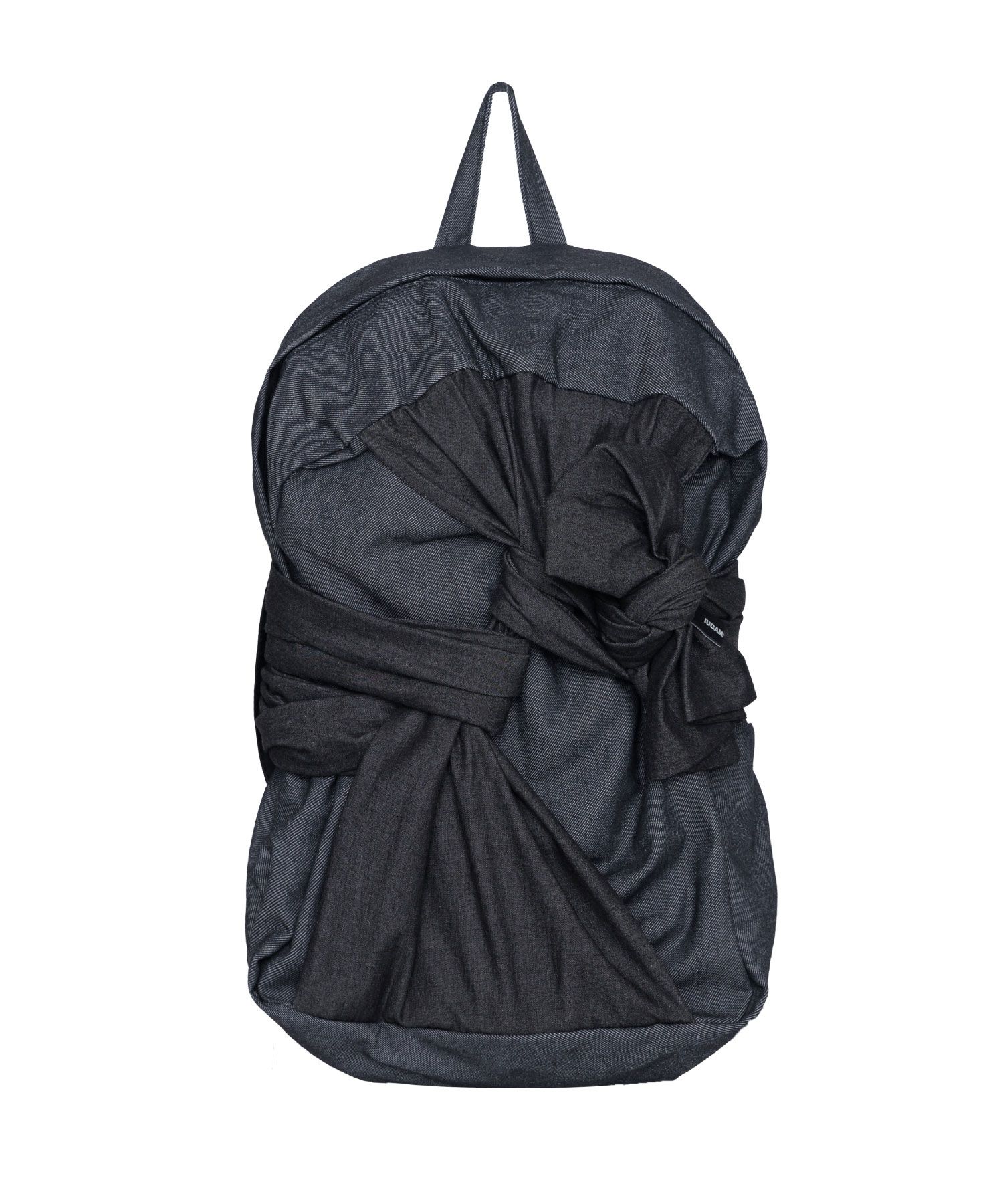 MUSINSA公式 | IUGAMAKARAS Knotted Backpack (Denim-Black)