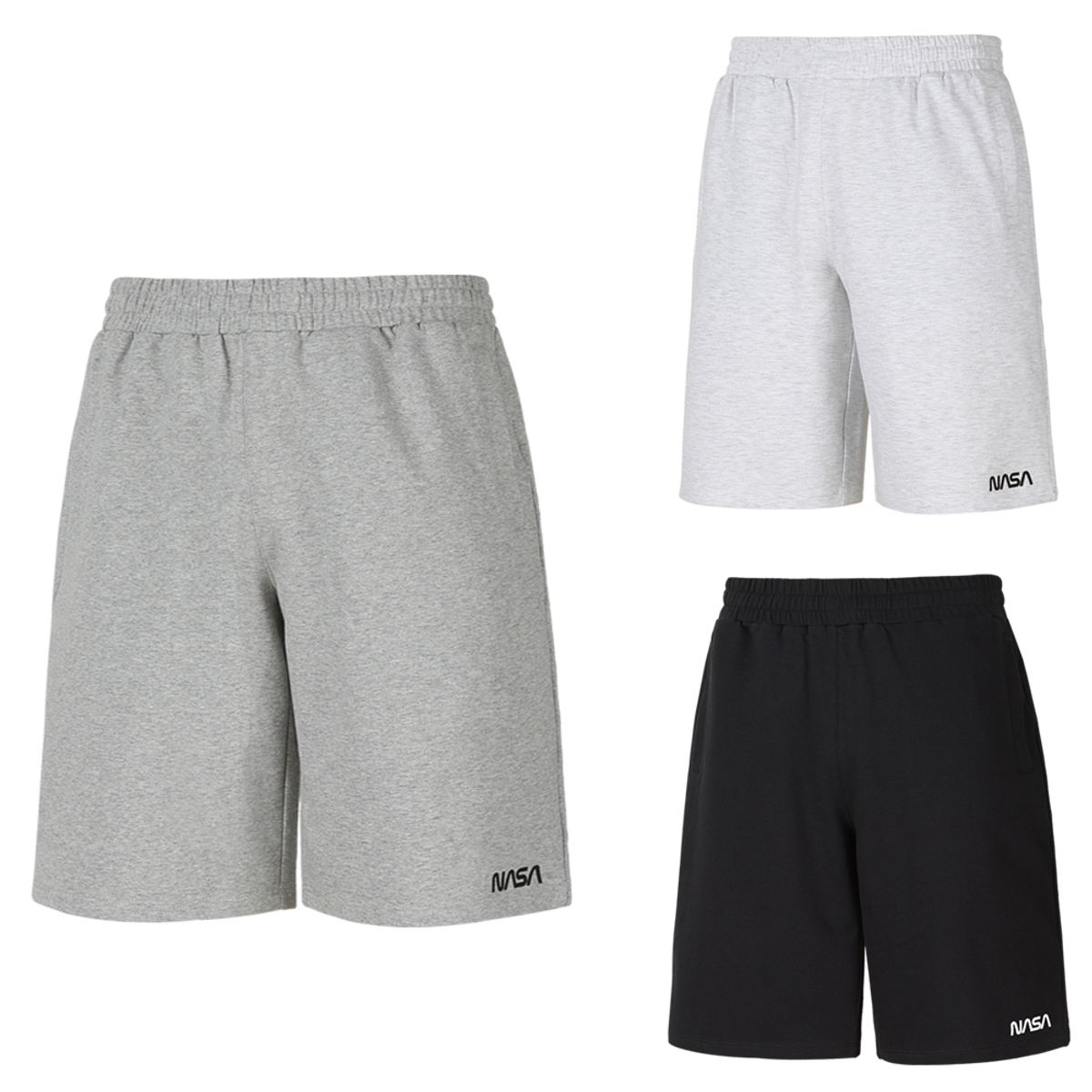 나사(NASA) 남녀공용 스웨이트 5부 면 반바지 밴딩 숏팬츠 MENS SWEAT SHORTS [3 컬러]