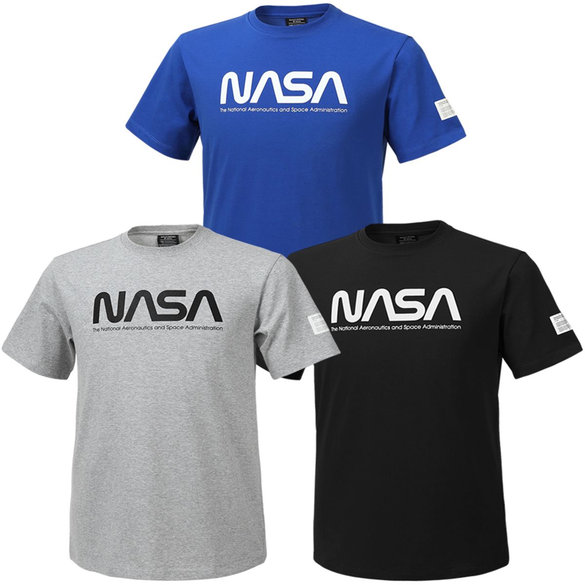 나사(NASA) 남녀공용 트레이닝 면혼방 라운드 반팔티 면티셔츠 [3 컬러]