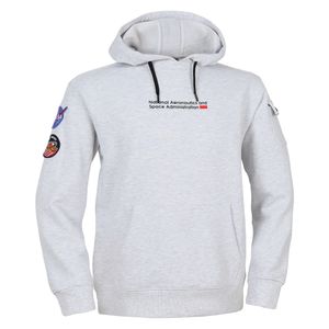 남녀공용 스탠다드 스웨트 와펜 후드티  후디 자켓 [멜란지화이트]