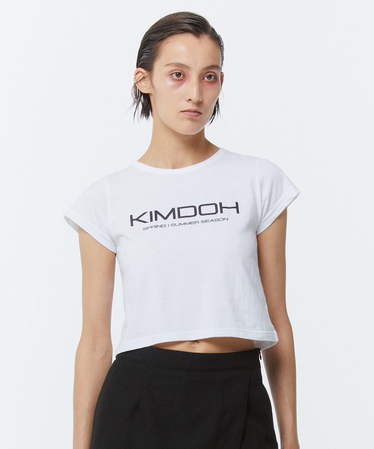 킴도(KIMDOH) LO-GO CROP TOP WHITE