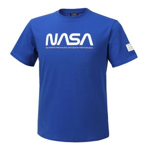 남녀공용 트레이닝 면혼방 라운드 반팔티 면티셔츠 [블루]