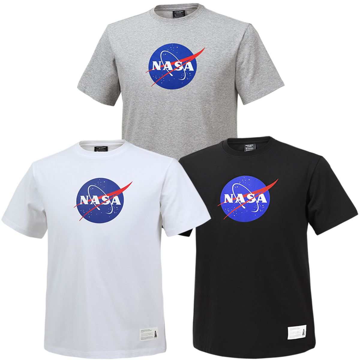나사(NASA) 남녀공용 트레이닝 면혼방 라운드 반팔티 면티셔츠 [3 컬러]