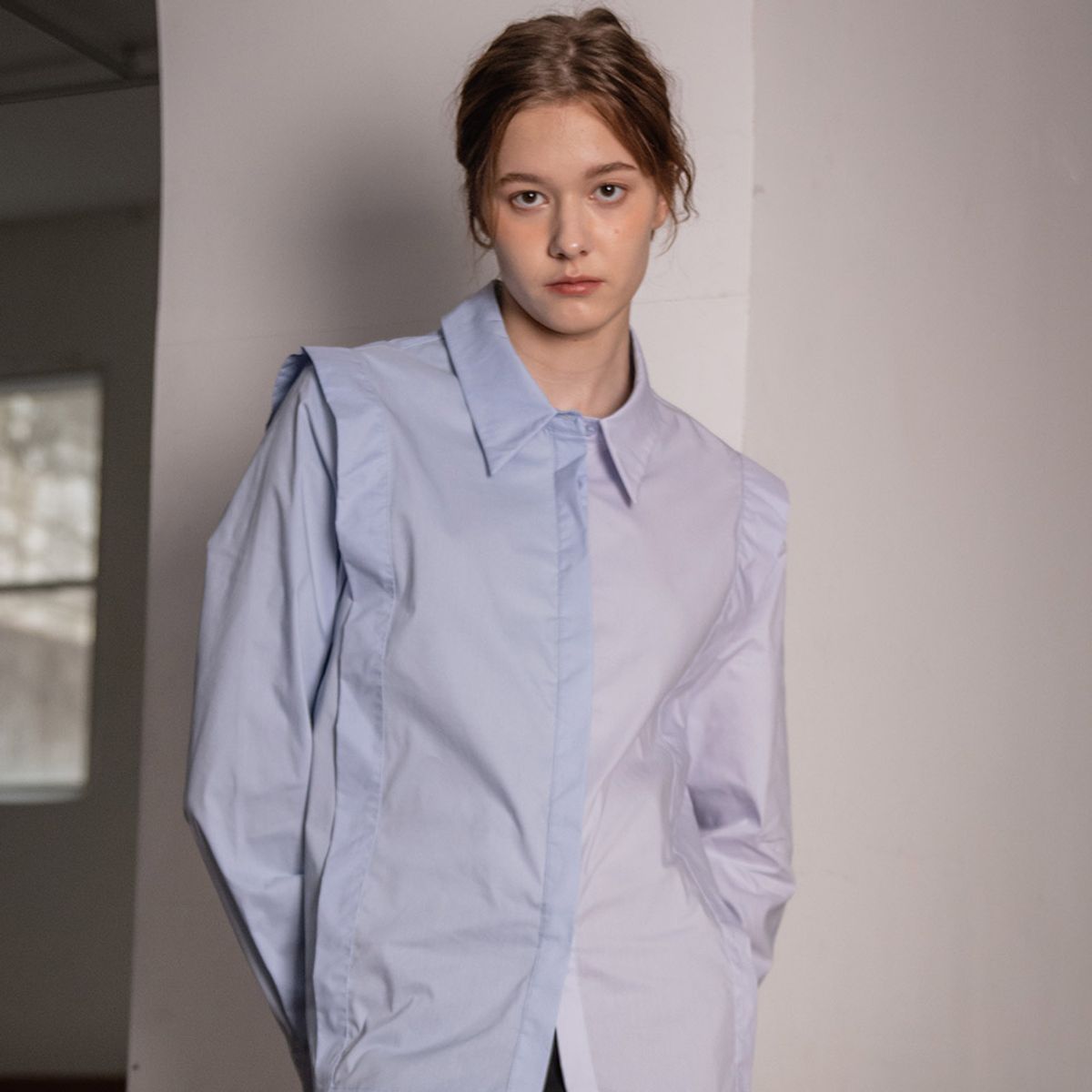 와이와이아이엠(YYIAM) YY_Two-tone loose shirt
