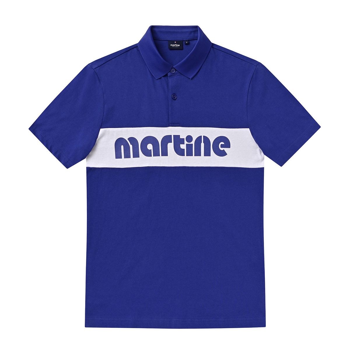 마틴골프(MARTINE GOLF) One Point Block Polo Shirts_R/Blue (Men)