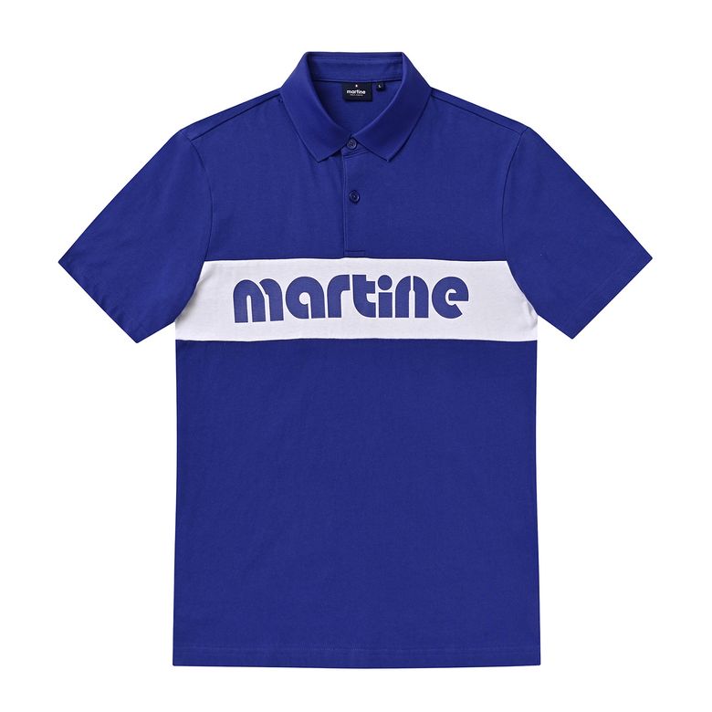 One Point Block Polo Shirts_R/Blue (Men)